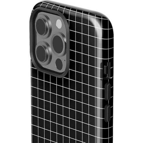 Black Grid iPhone 15 Pro Impact Case